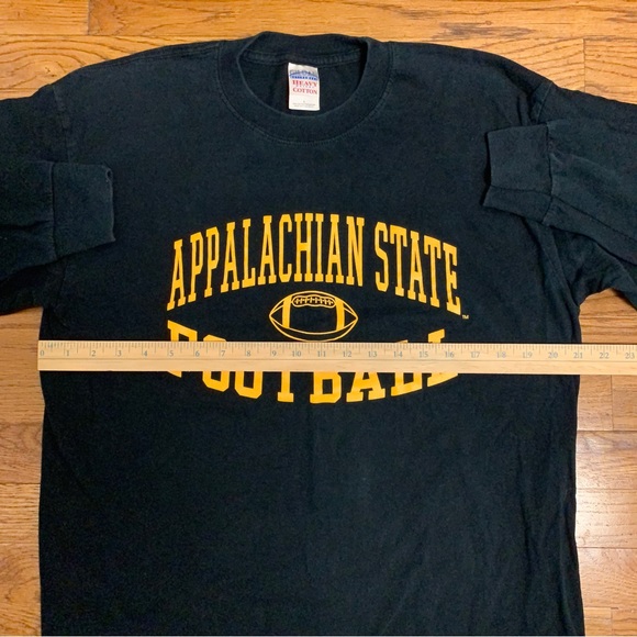 Vtg Appalachian App State Football T-Shirt Spell Out Script Long Sleeve Tee Sz L - Picture 7 of 11